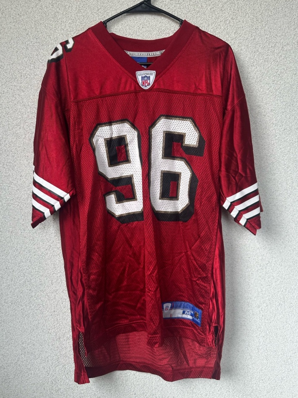 Vintage Reebok SF 49ers Andre Carter #96 NFL Equipment Jersey Size Medium